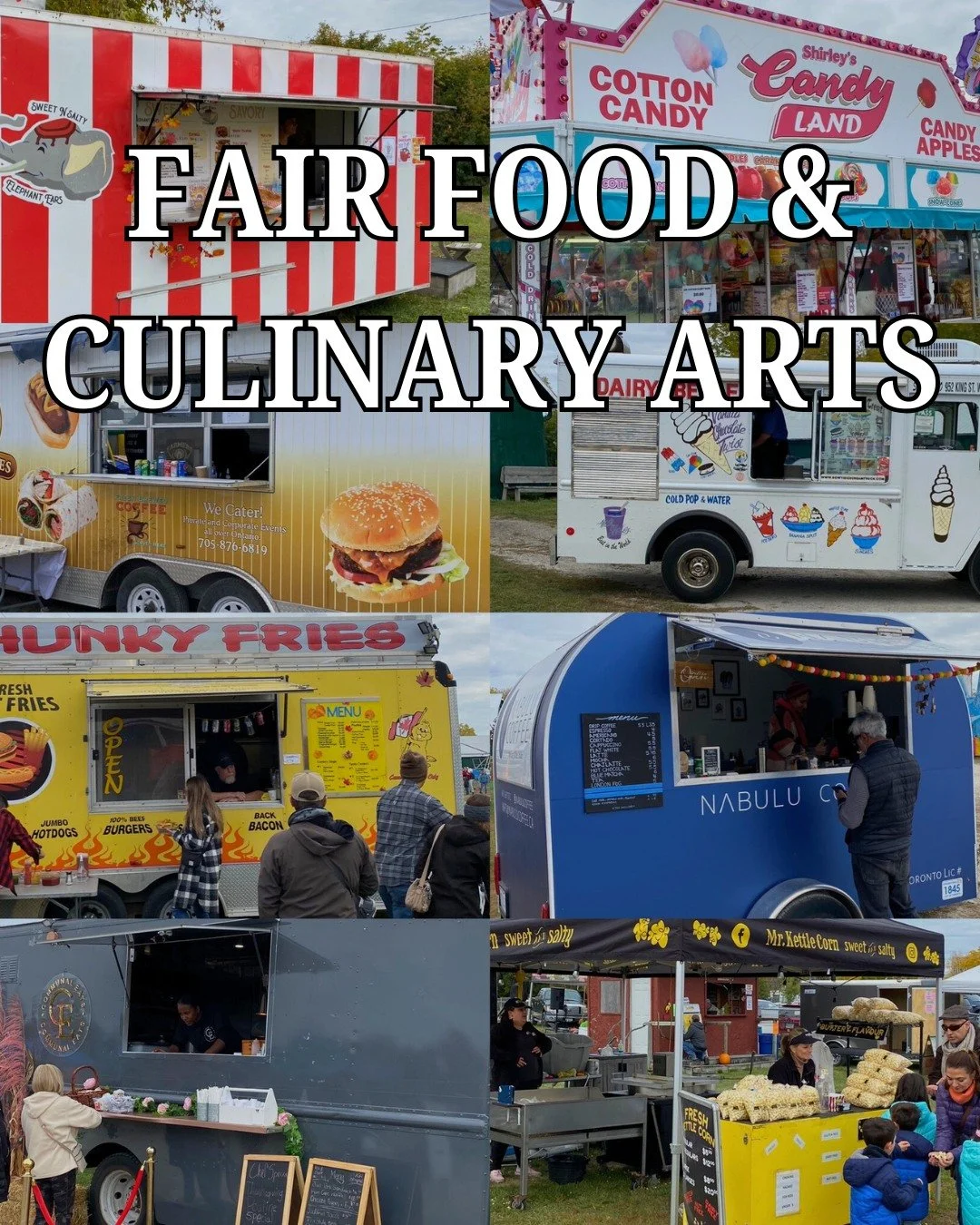 FAIR HIGHLIGHT = Feast your eyes on the vast display of culinary competition items. Enjoy delicious fair food like cotton candy, kettlecorn, lemonade, ice cream, sugar cane juice, baked goods and more🍦🍪

PLUS, don't miss out on our food trucks at W