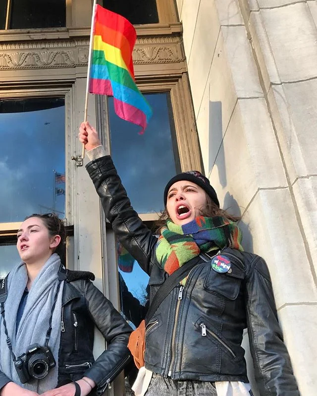 Dissent is patriotic and we will not rest until there is equal justice for all #beheard #fightback #beseen #nobannowall #nomuslimregistry #fightislamophobia #lgbtq #allarewelcome #refugeeswelcome #youbelonghere #blacklivesmatter #ACLU #girlboss