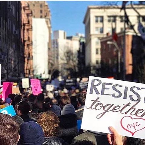 Thousands are protesting in NYC this weekend and standing in #solidarity with the #LGBTQ community. Keep getting in the streets #resistance #protest #protestsundays #brunch #protest #nevertrump #lovewins #lovetrumpshate #notmypresident #strongertogether #resist