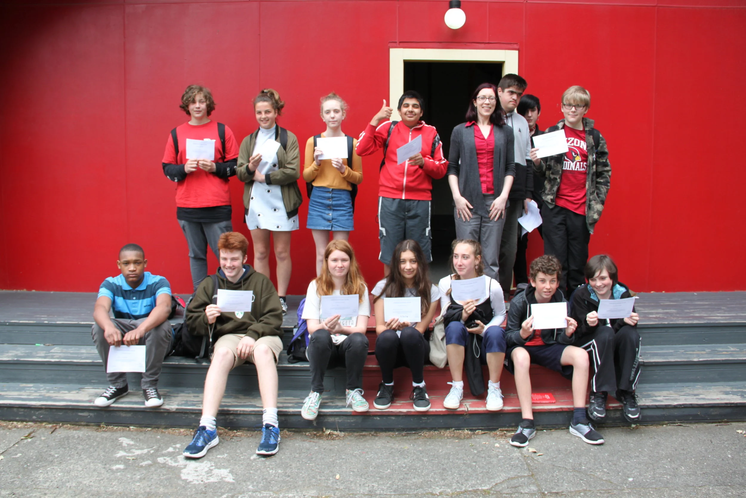 With our certificates after the last Upwards class for the year.