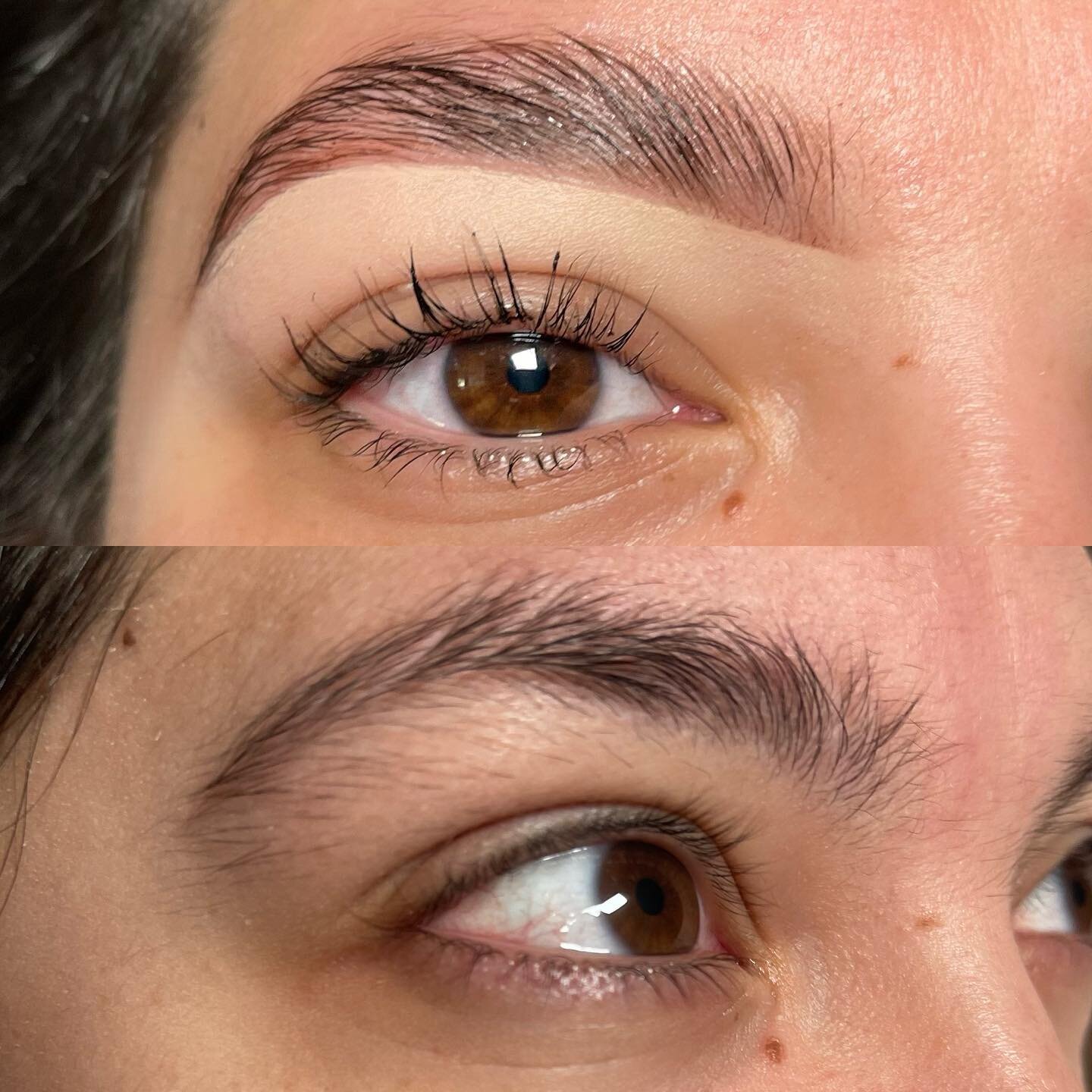 A lash lift (with tint) and brow lamination can change everything! Cut your styling time in half with already lifted lashes (ditch the curler) and defined brows. Spend less time inside and more time enjoying the beautiful days ahead 💕 book the servi