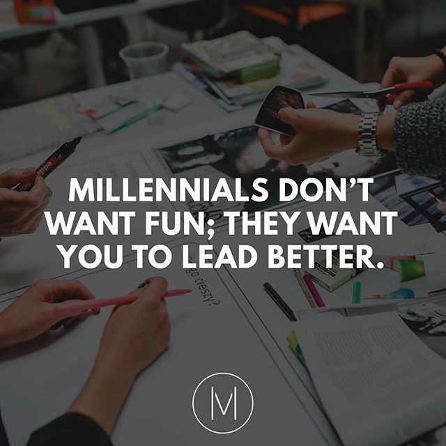 There's this prevalent misconception that all millennials care about is "fun". Take a look at the link in our bio to see Mark Crowley's thoughts on the subject. What do you think millennials really want?