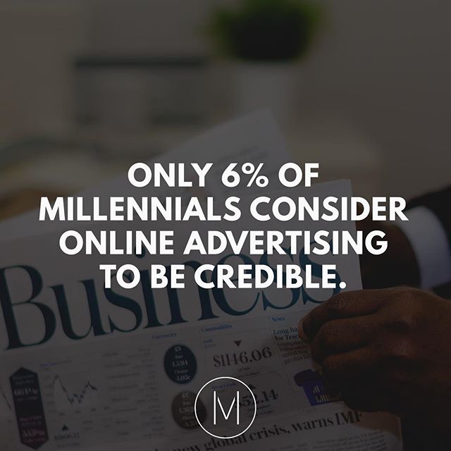Why do you think millennials are turning away from online advertising?