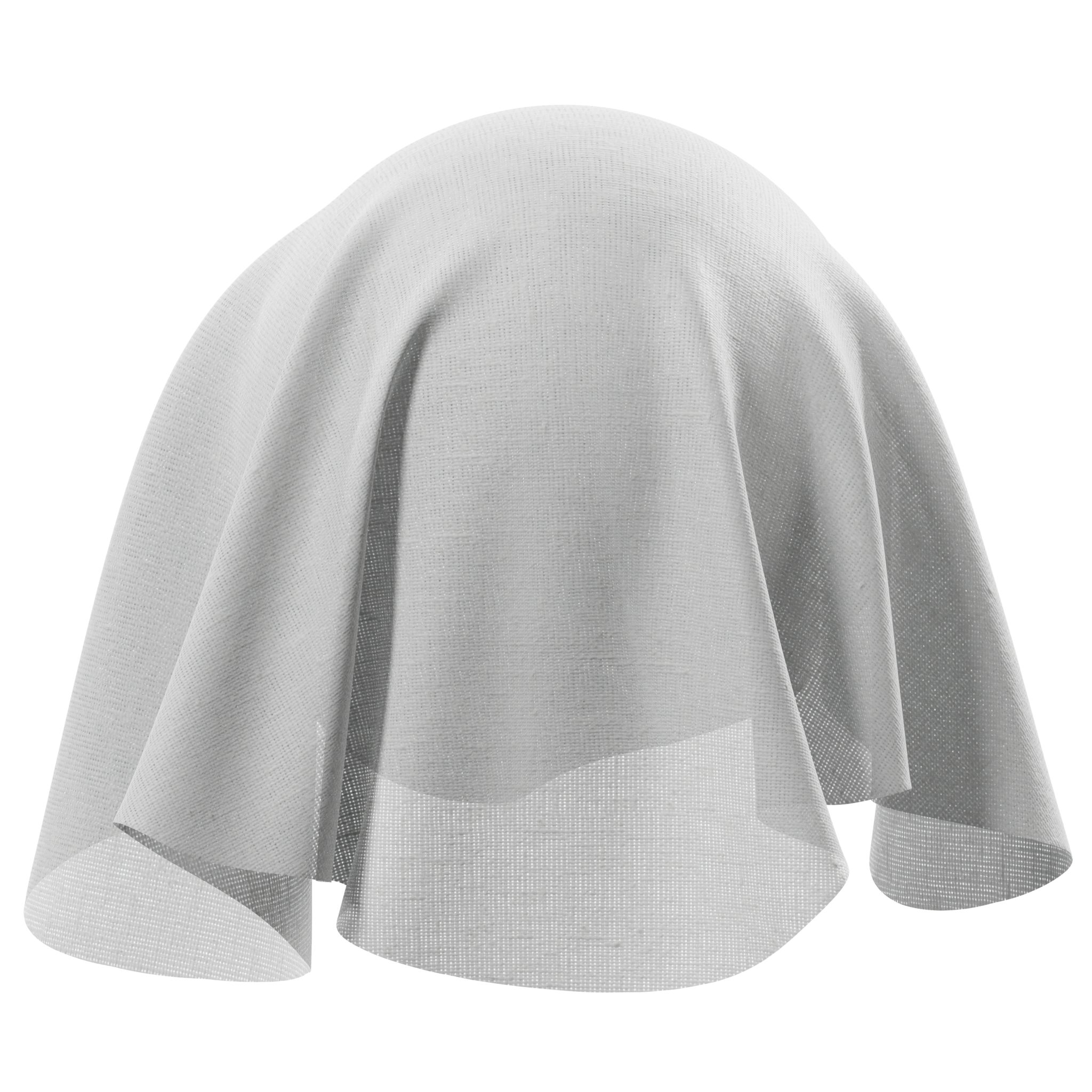 Plain Flat Drapery Fabric, White