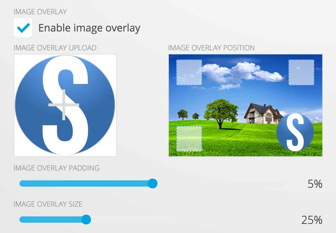 photo sharing image overlay/watermark