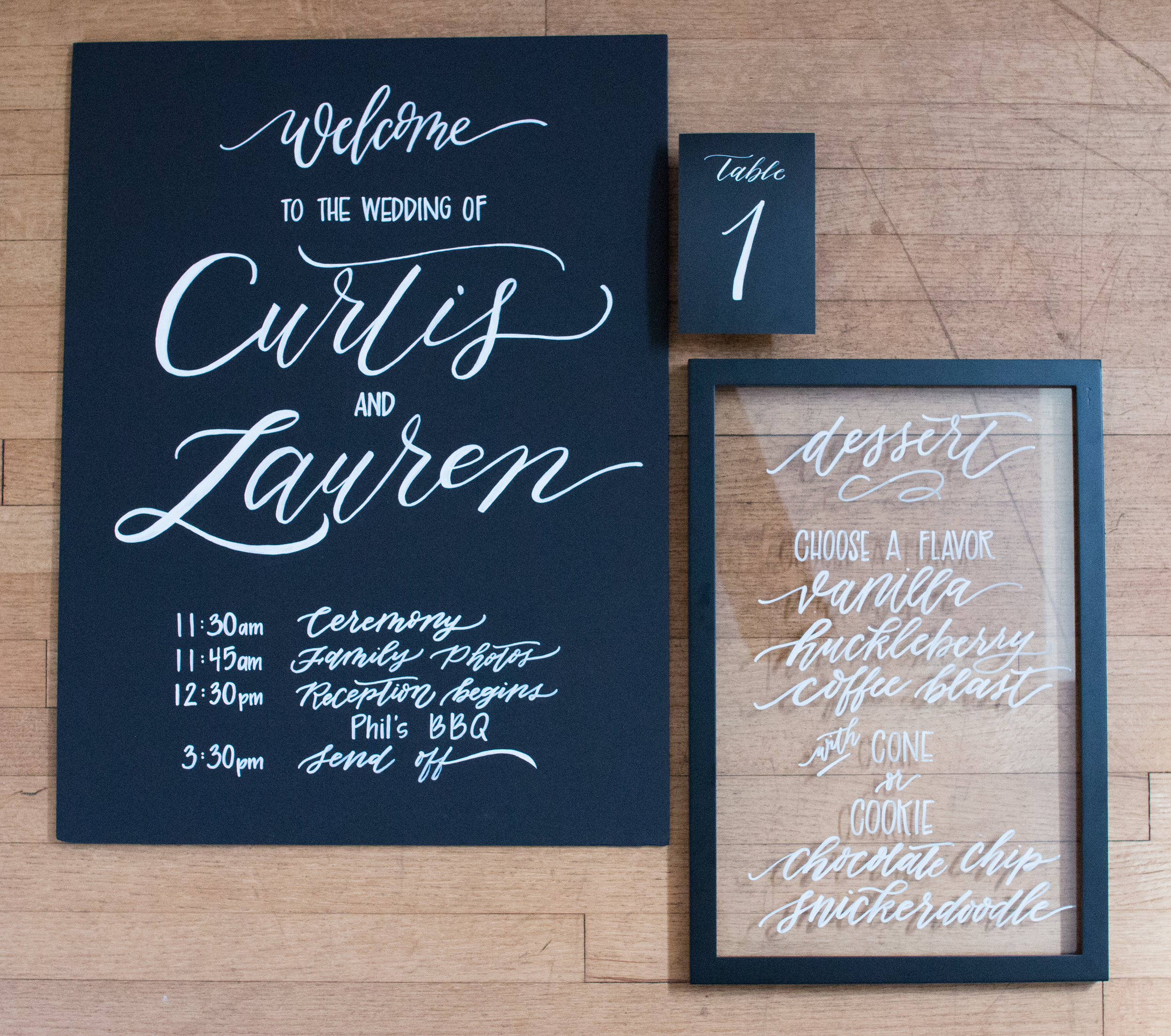 custom wedding signage