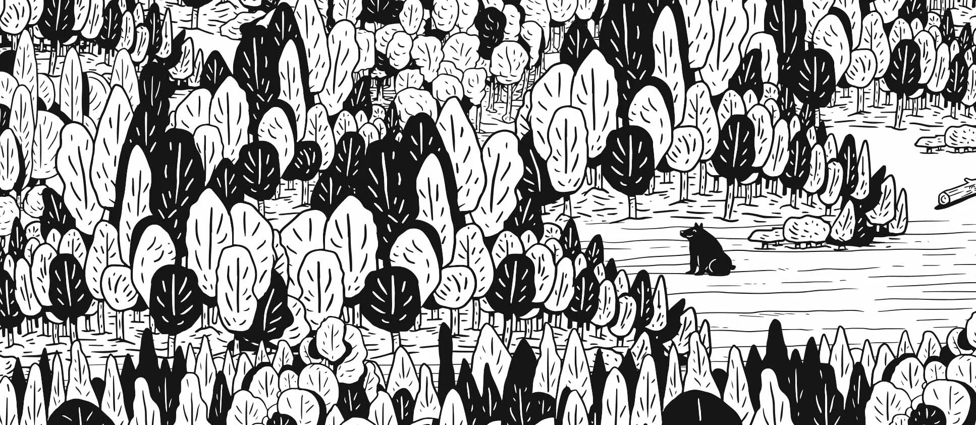 A close up detail of the illustration.