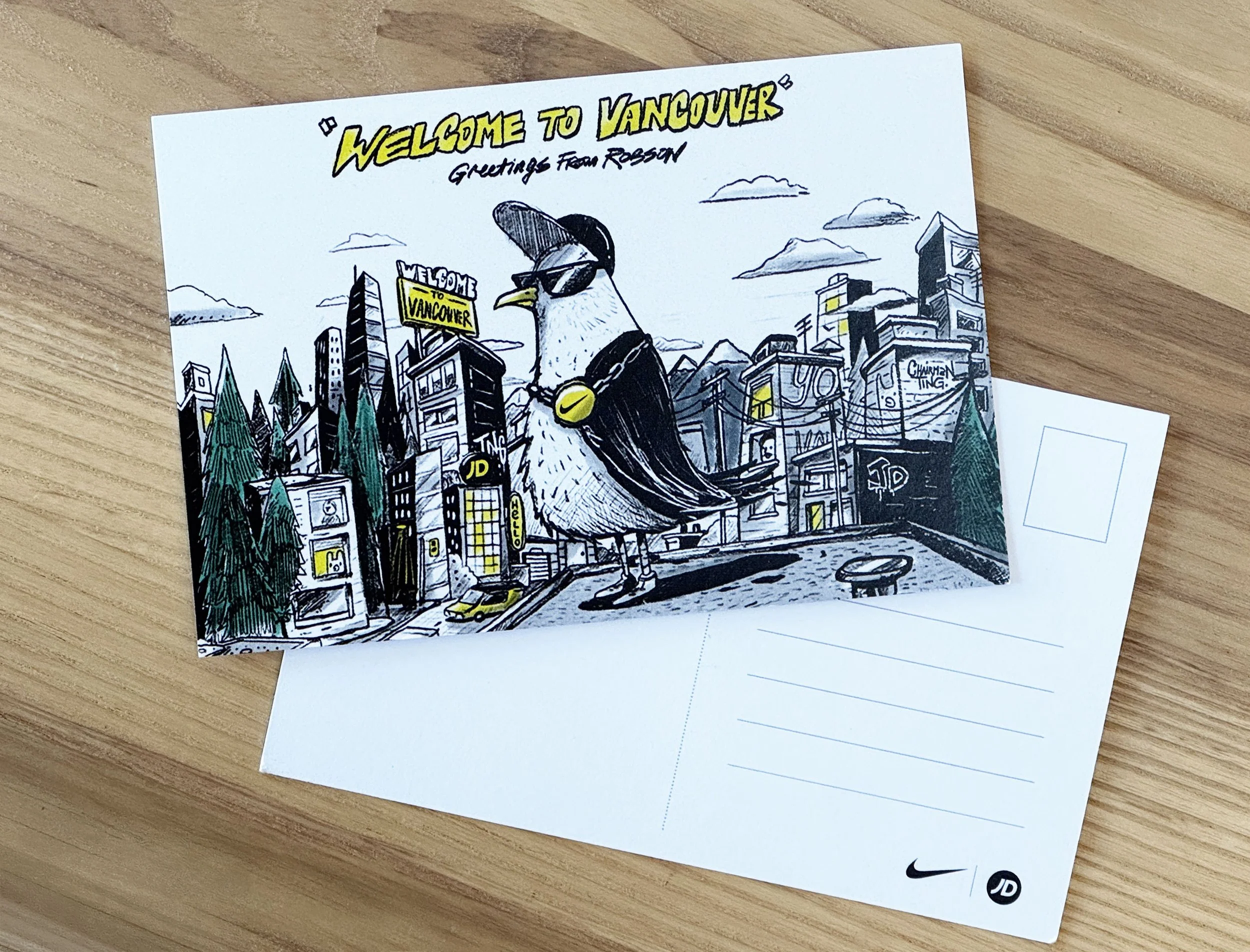 This postcard design was given away during the event.