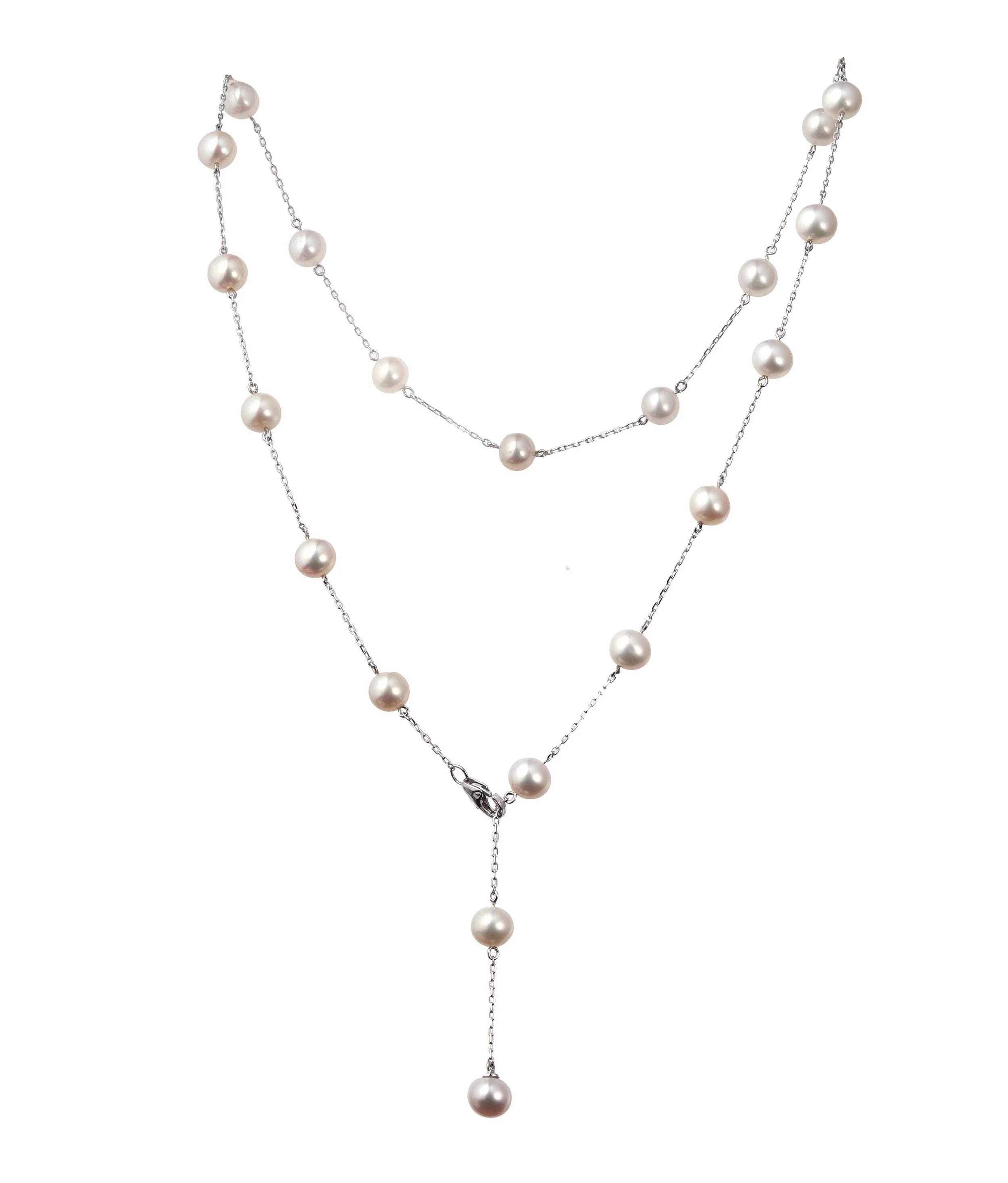 Floating Pearl Necklace — Maie Jewelry