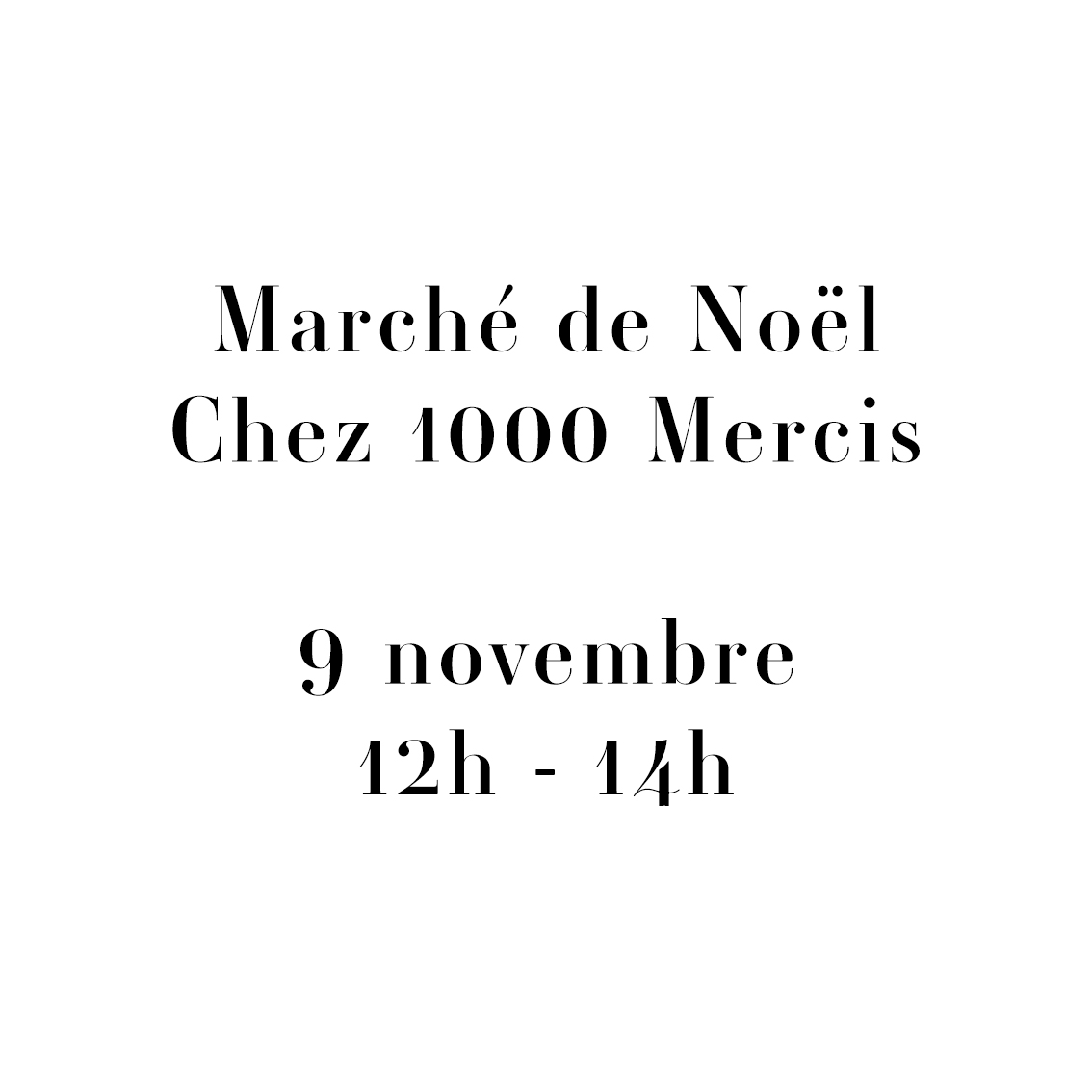#17 Marché de Noël chez 1000 Mercis