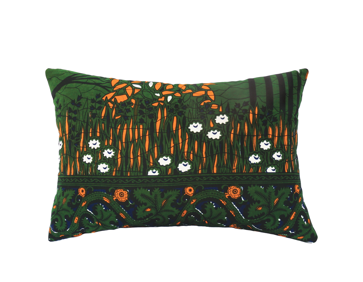 Coussin Forêt Orange - Collection Ghana