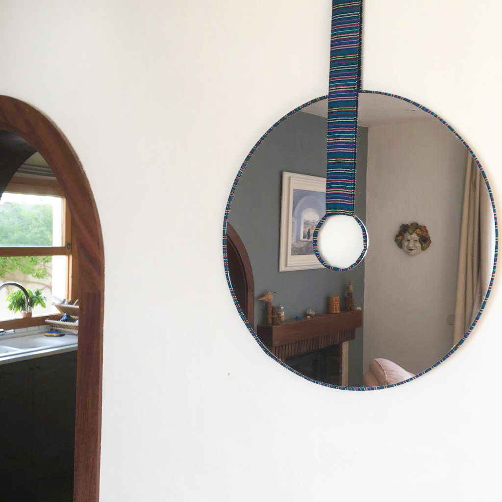 Miroir Arequipa Bleu - Moyen format