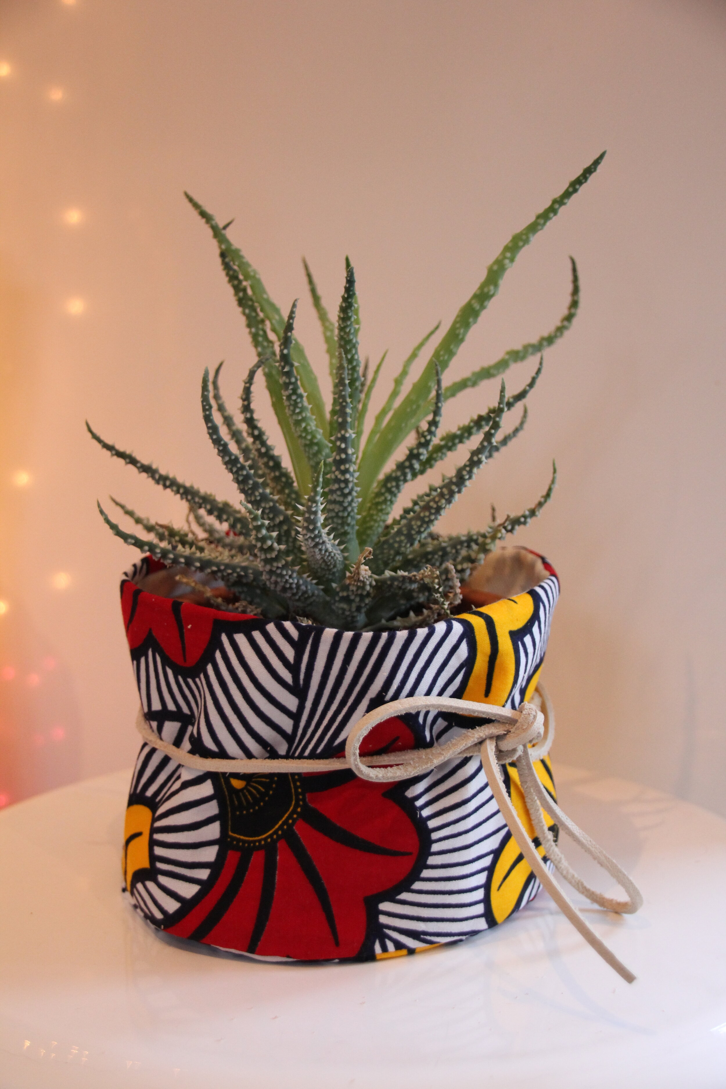 Cache-pot en tissu Fleurs de Mariage