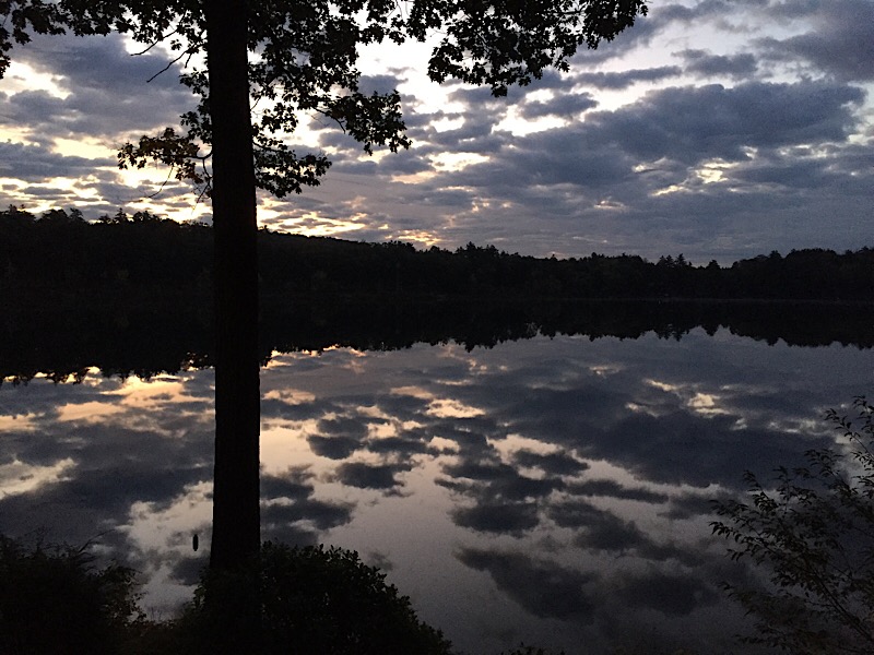 A view across Sunset Lake from the porch 