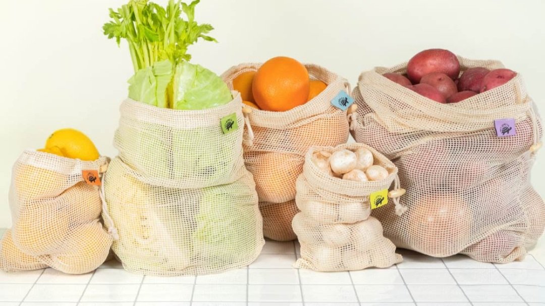 Cotton Mesh Reusable Produce Bag 10 Pack