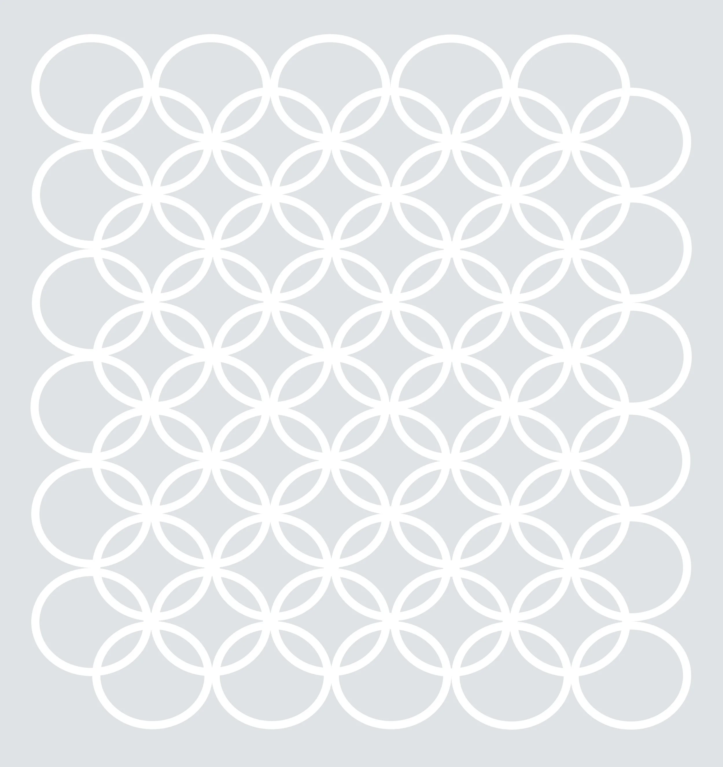 Overlapping Circles in White on Grey 