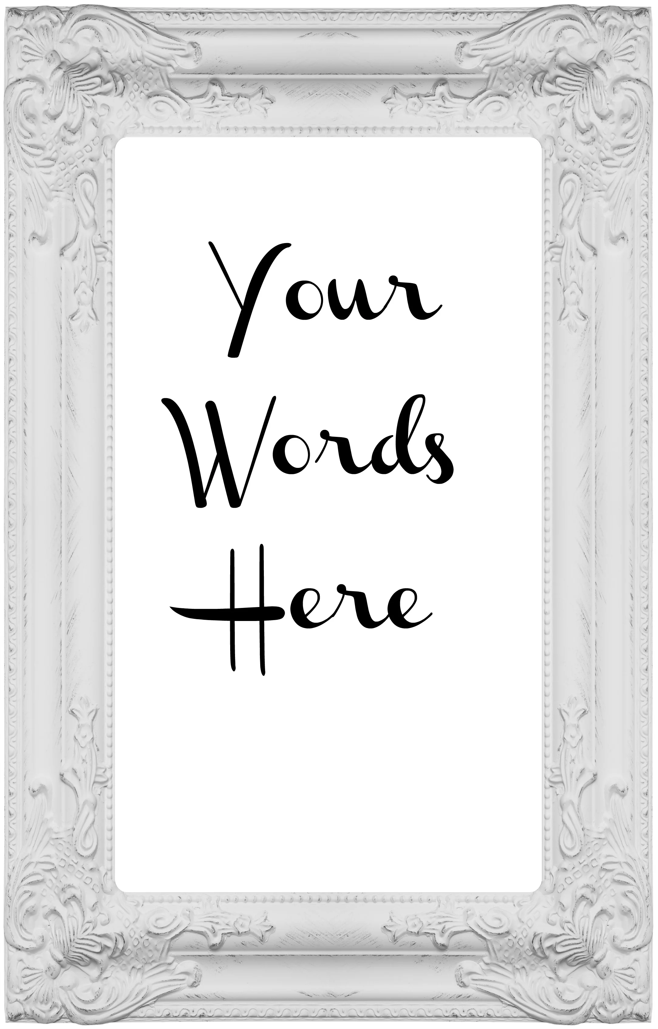 * UP TO 30 Your Words Here ~ Victorian Frame