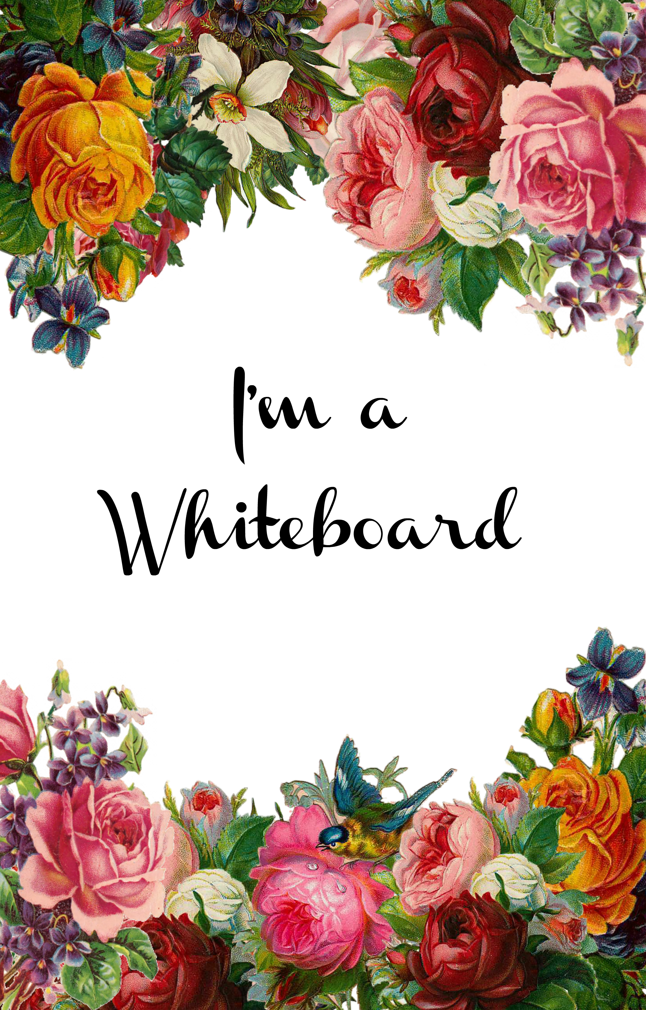 I'm a Whiteboard ~ Summer Blooms Frame