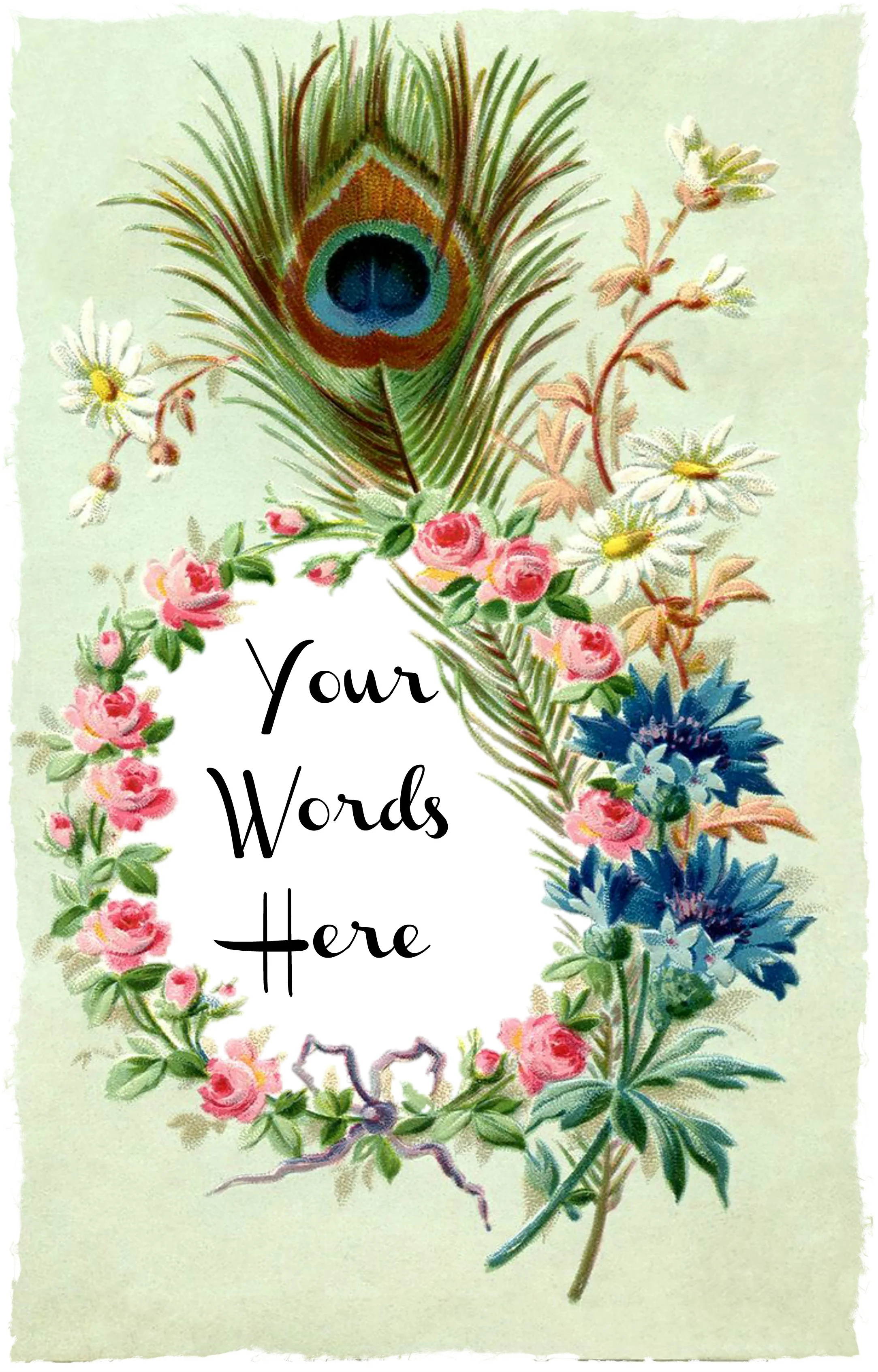  Custom Quote Feather Wreath
