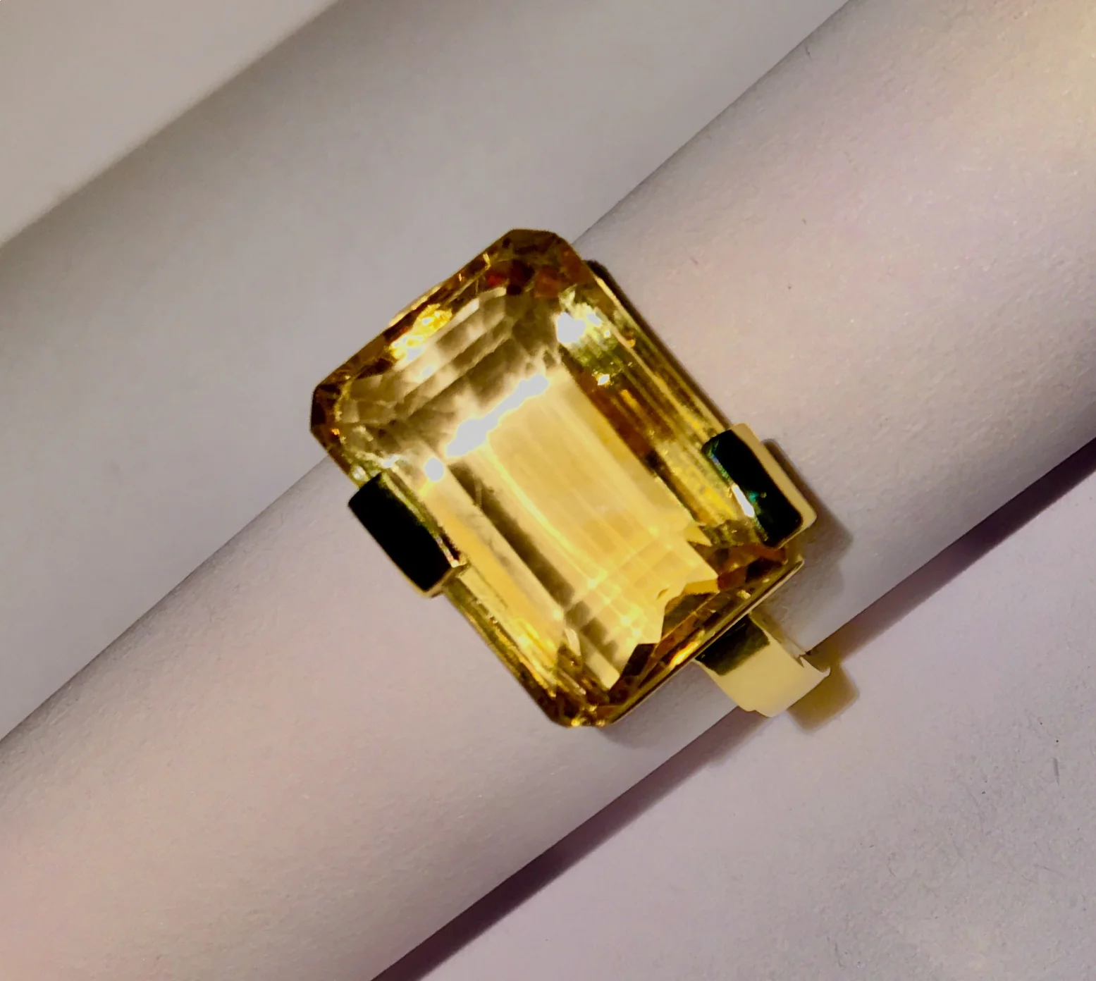 BAGUE OR JAUNE CITRINE