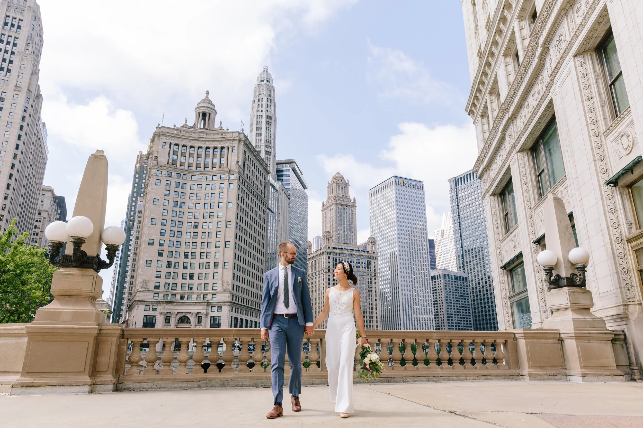 Downtown Chicago Elopement Portraits