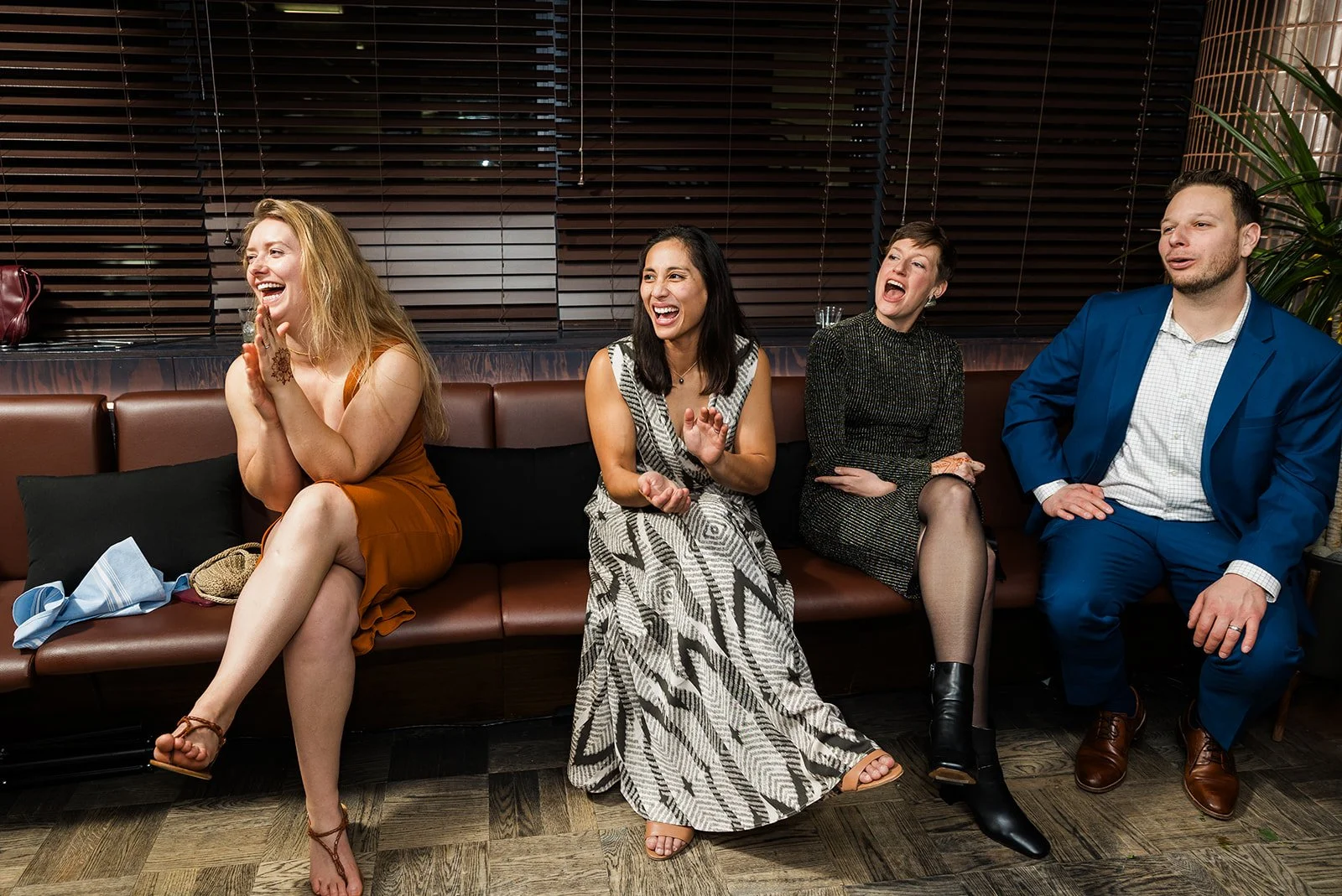 candid, documentary style wedding photography of trendy intimate multicultural wedding at the Emily Hotel Chicago