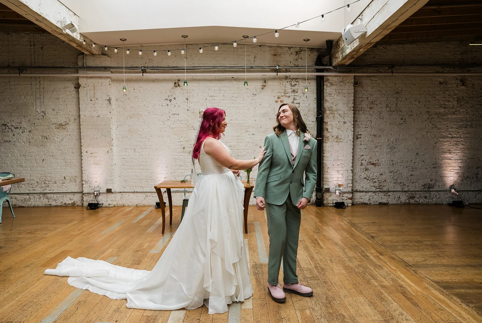 Queer brides first look