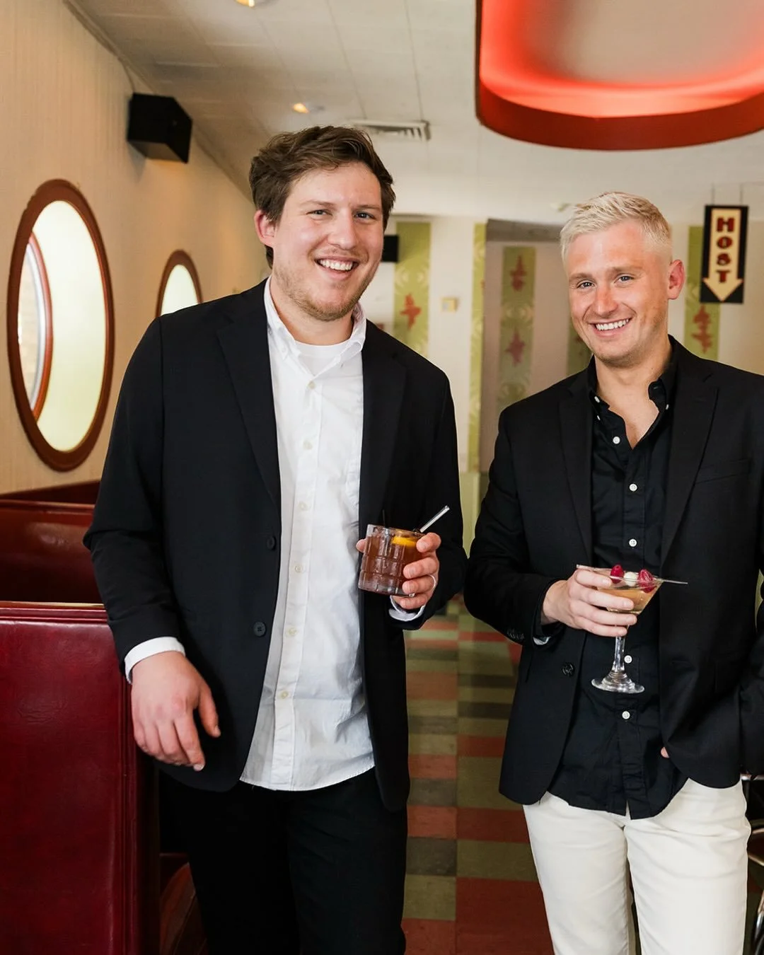 Restaurants and bars continue to be my favorite places to photograph at and this one also just happens to be one of my favorite spots for a dirty martini and an app! Samuel &amp; Sam absolutely slayed their engagement session! I had too much fun at t