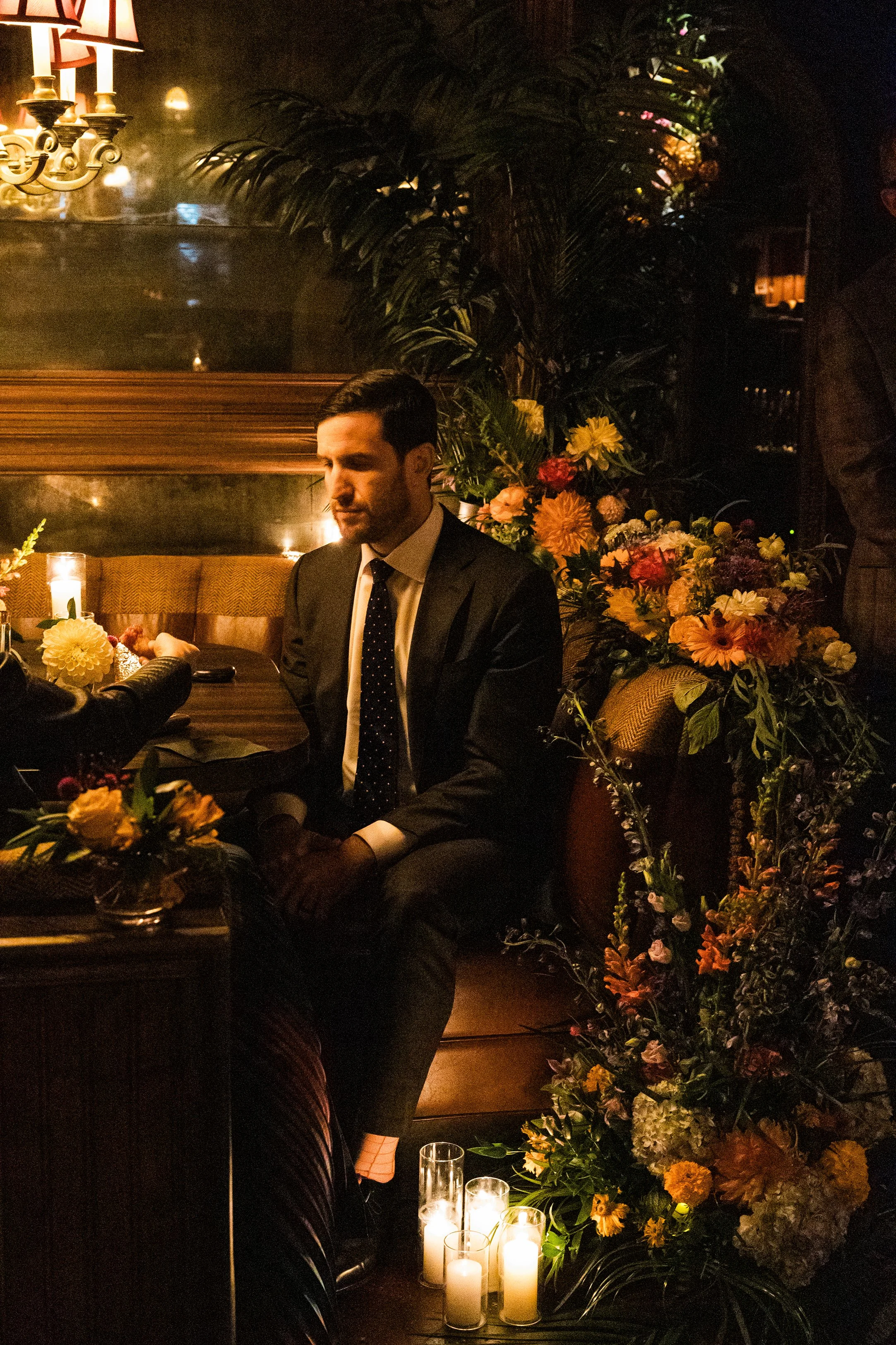 Wedding florals by The Roof Crop at Gilt Bar