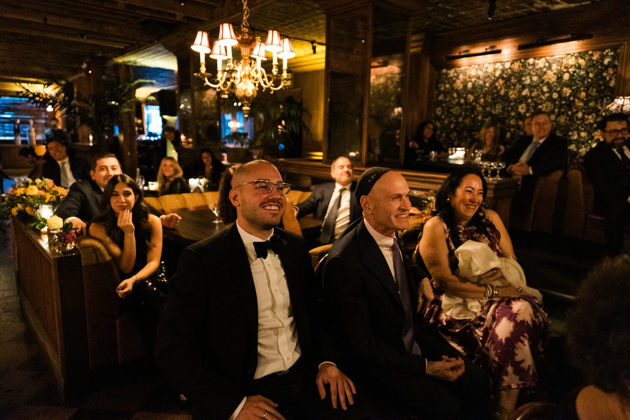 Gilt Bar wedding ceremony candid 