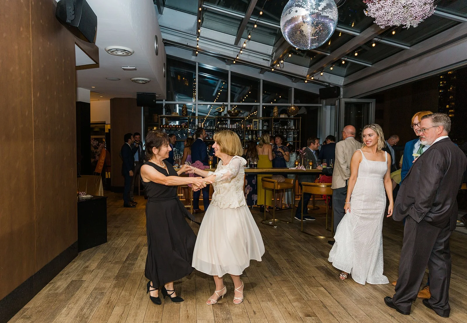Disco dance floor at Gibsons Italia wedding