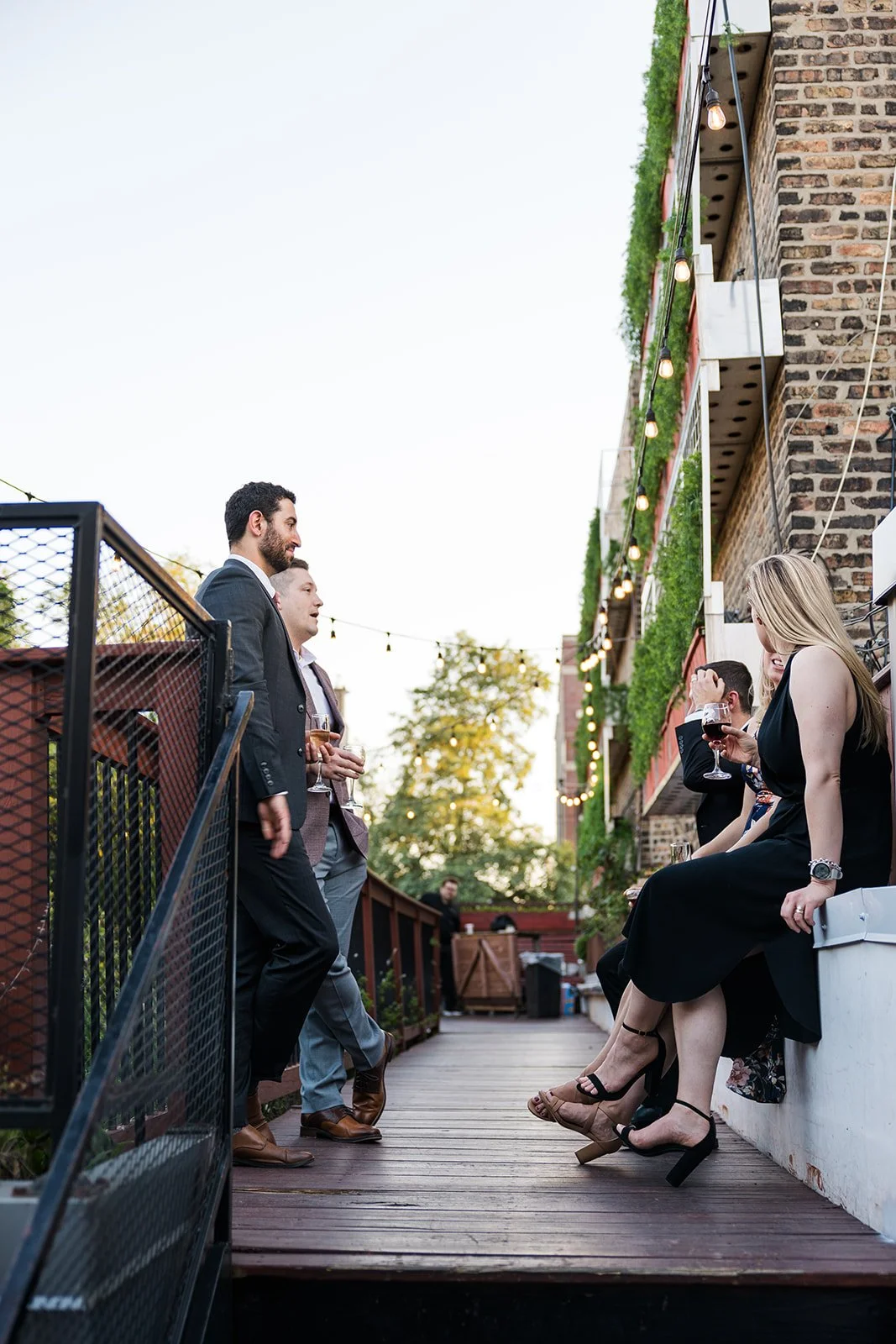 documentary photos at Homestead on the roof wedding chicago