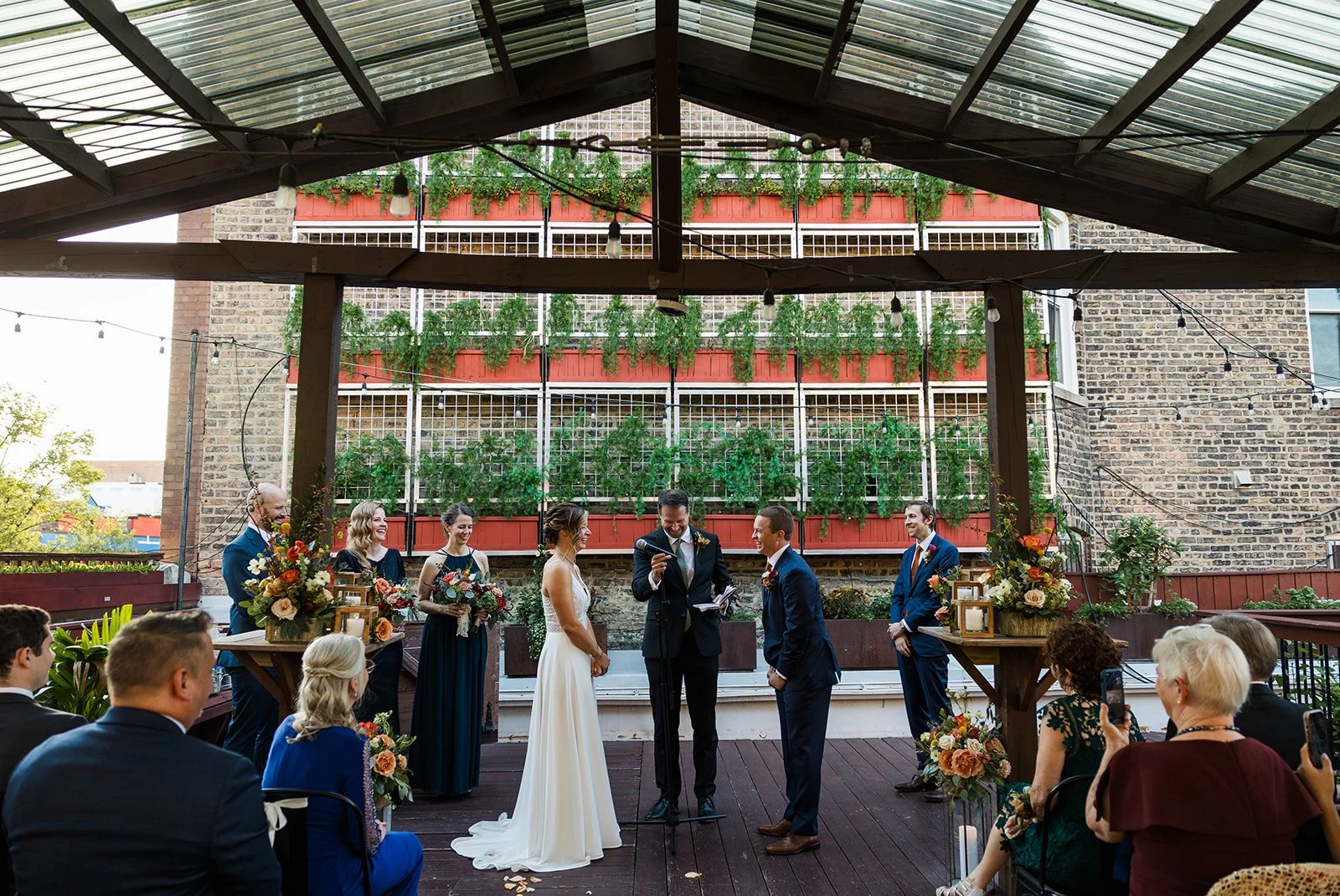 rooftop wedding ceremony chicago 