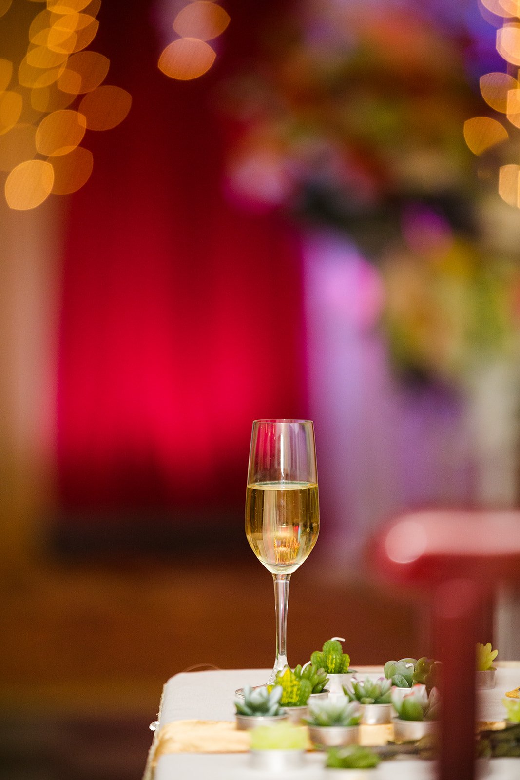 Champagne toast at cool wedding Chicago