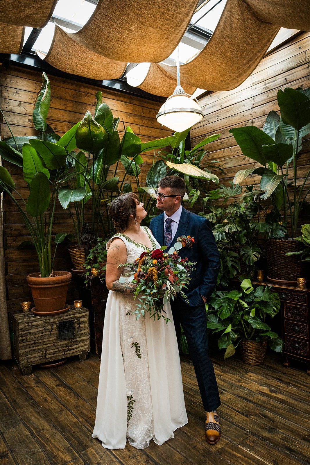Nontraditional wedding at Botanico Chicago