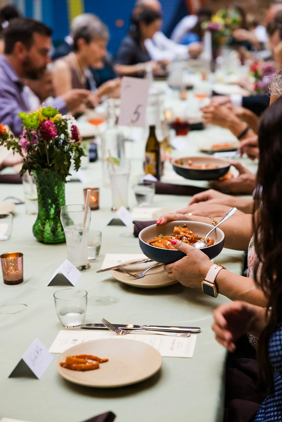 Ada Street family style dinner intimate wedding