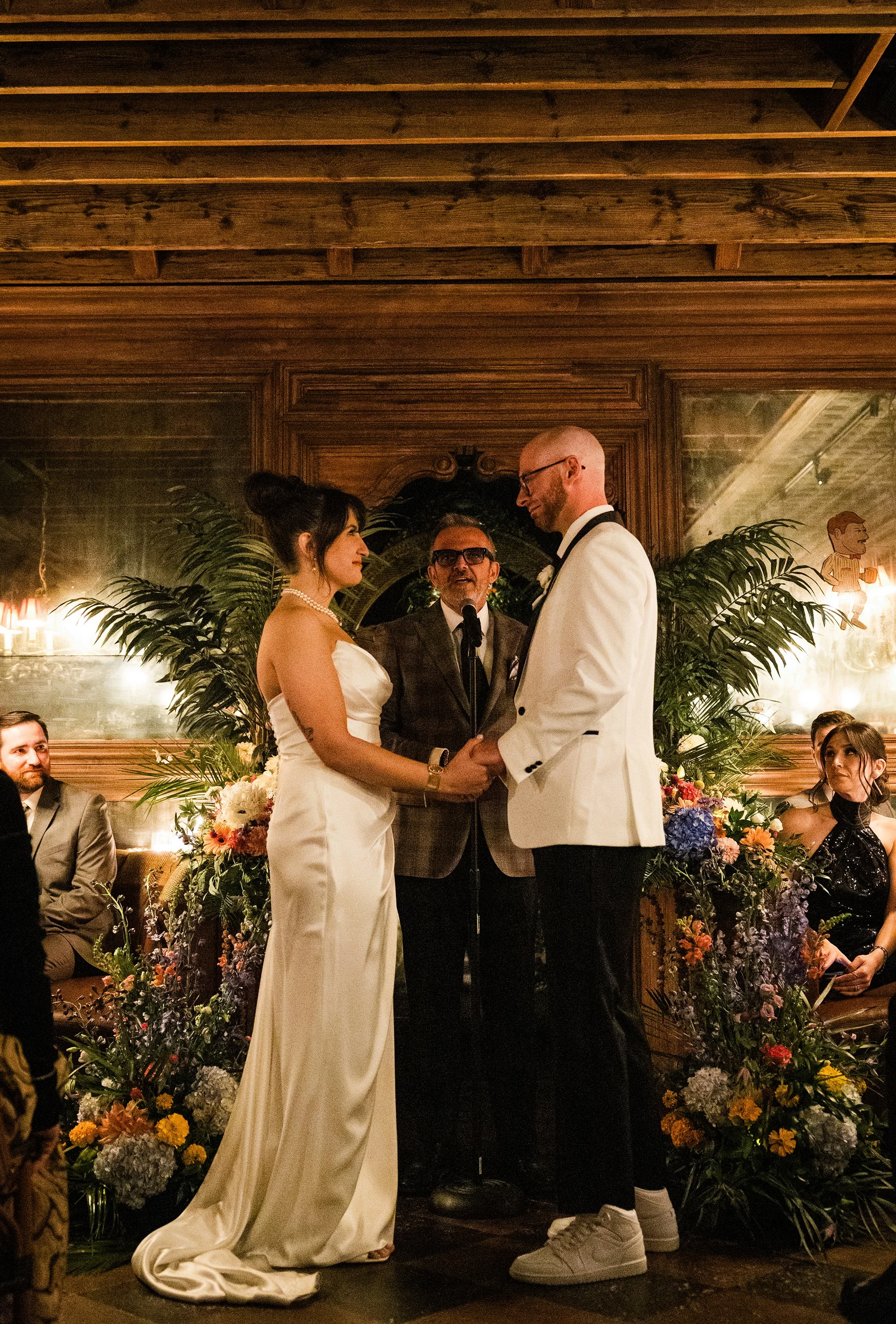 Romantic restaurant wedding Gilt Bar Chicago