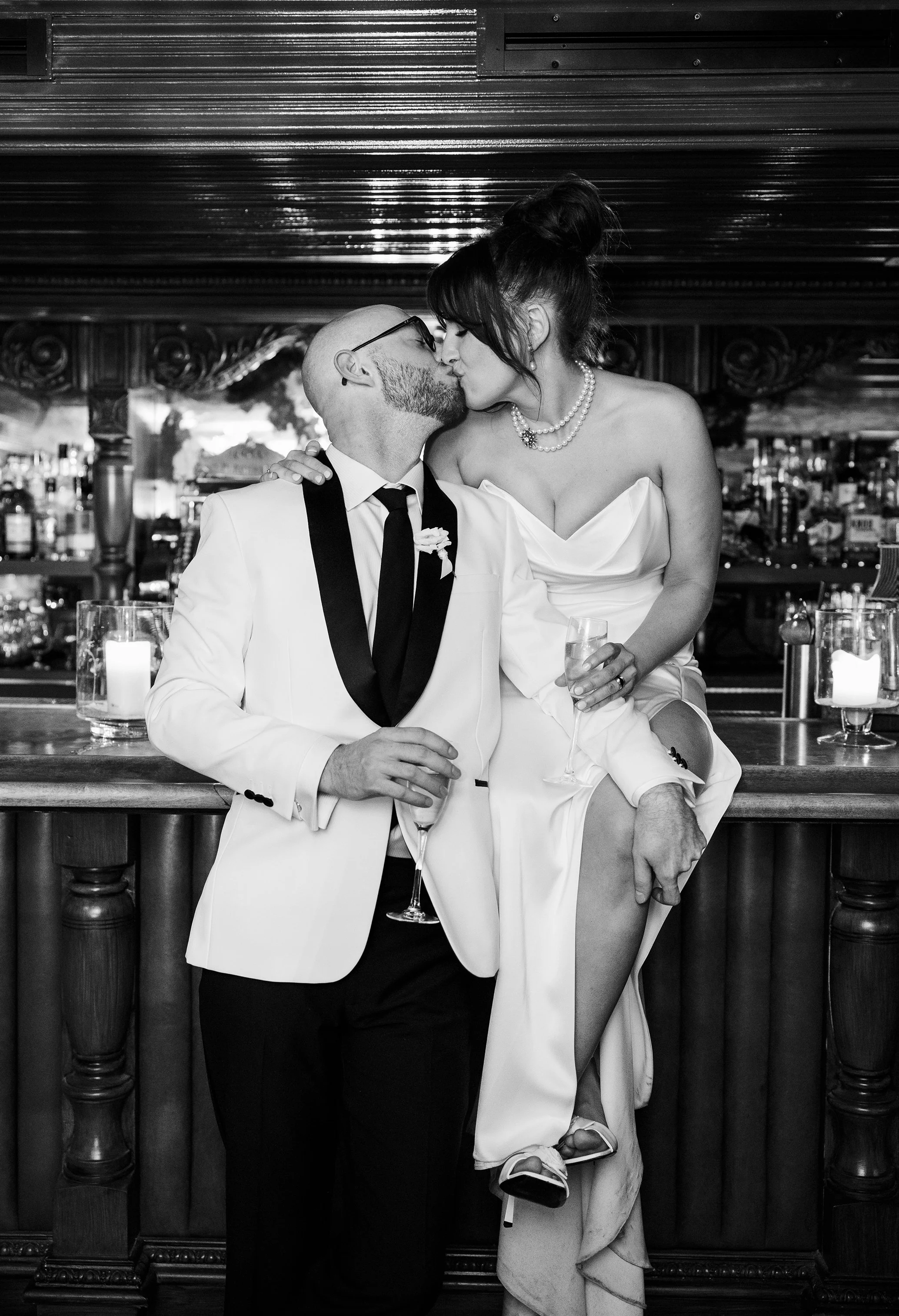 The Library at Gilt Bar wedding portrait 