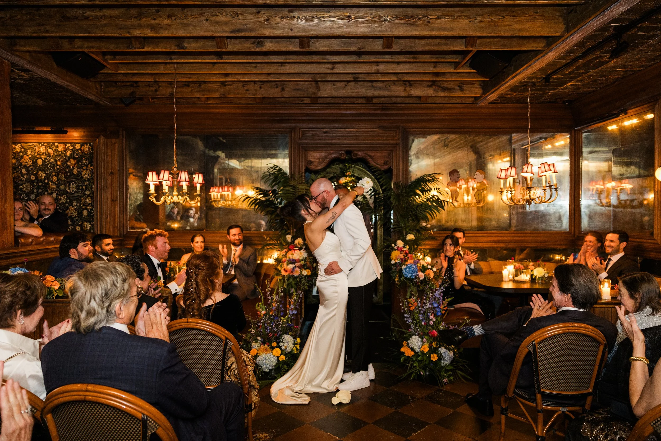 Romantic wedding reception Gilt Bar