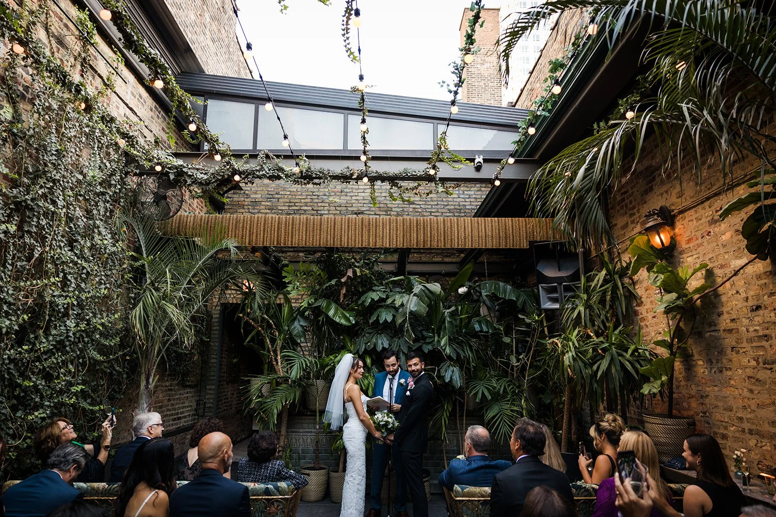 Celeste garden roof top wedding reception 
