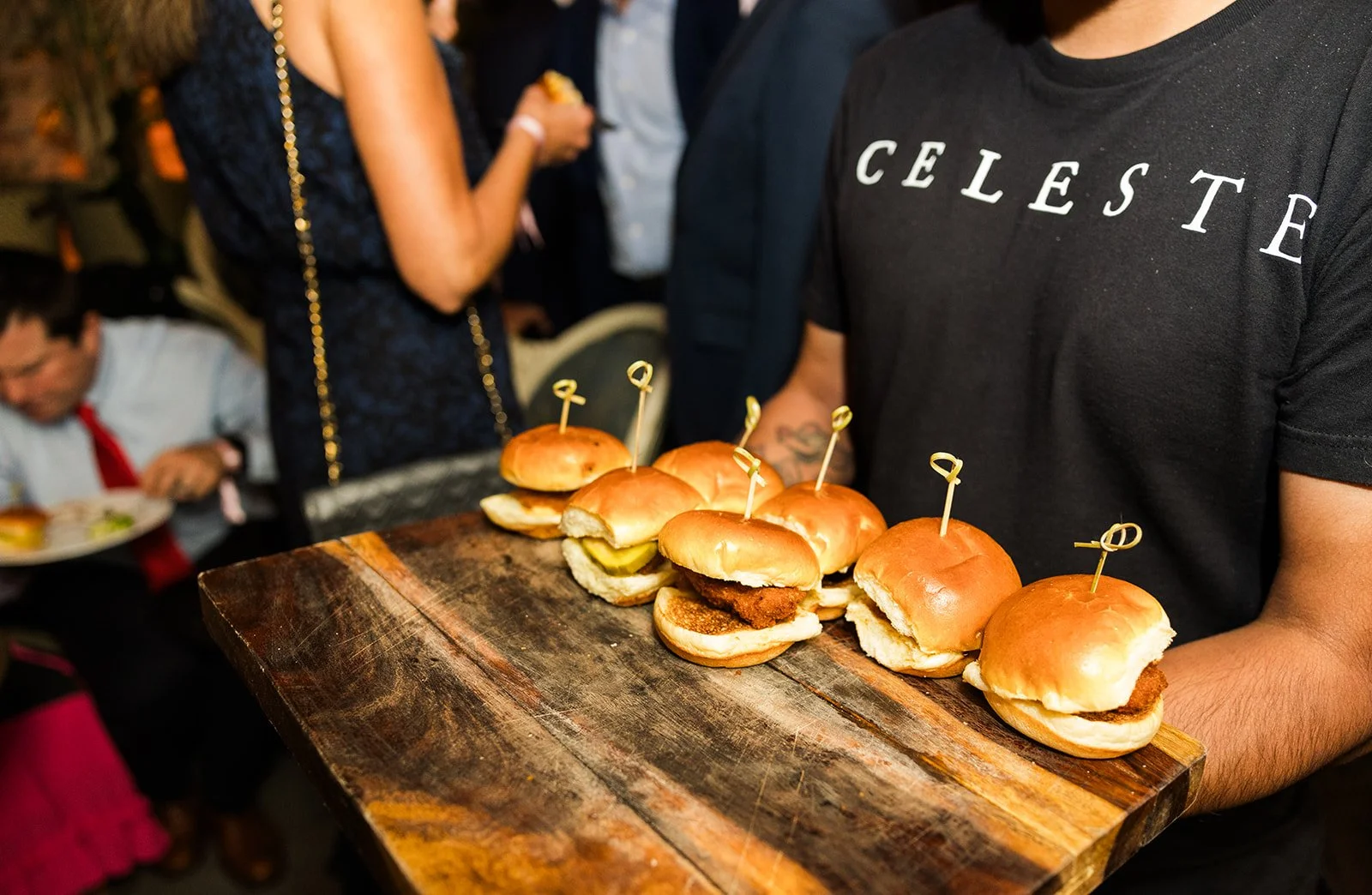 Sliders wedding appetizer Celeste Chicago 