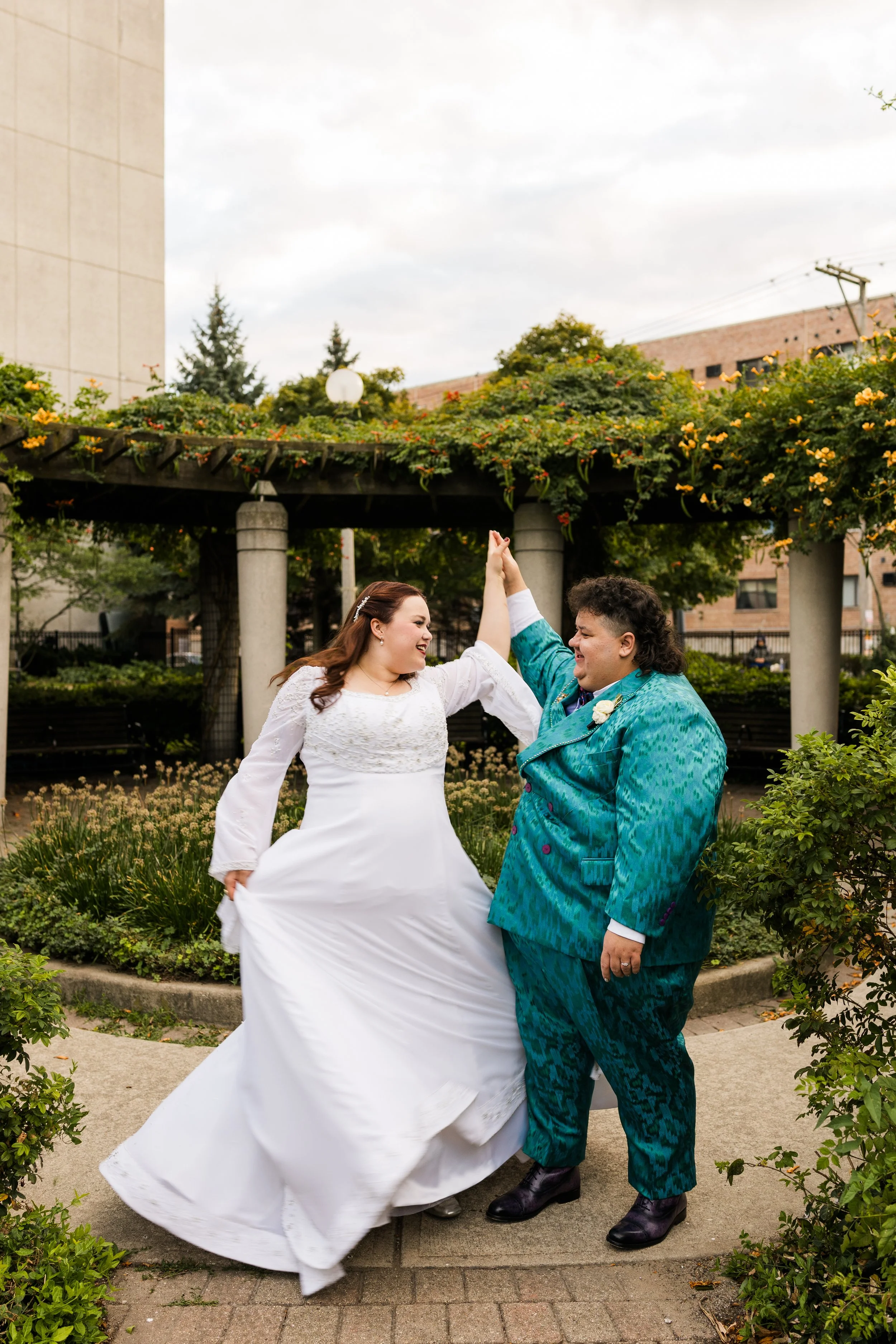 Intimate queer wedding Chicago