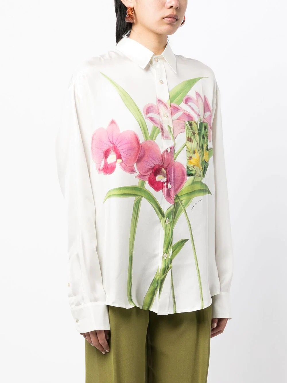 PIERRE-LOUIS MASCIA, Off white Women's Floral Shirts & Blouses