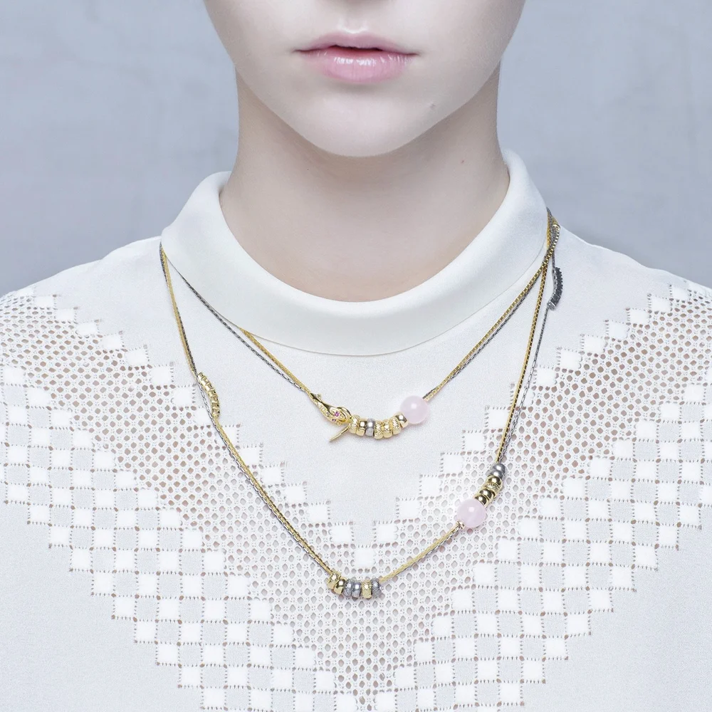 IOSSELLIANI DOUBLE SILVER RIVER PEARLS NECKLACE — SHOP OFF WHITE