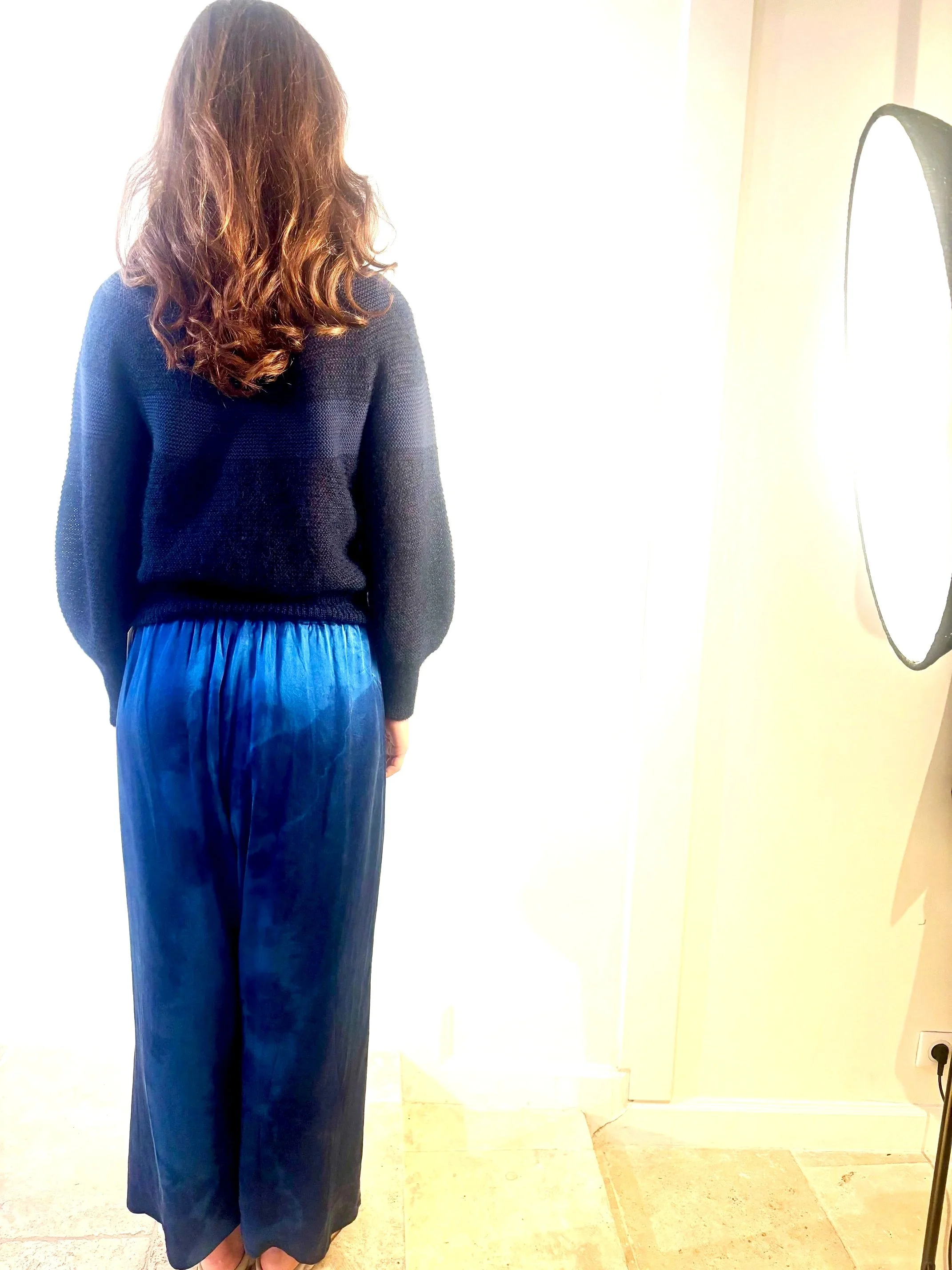 ENRICA+TOKYO+WIDE+INDIGO+SILK+PANTS