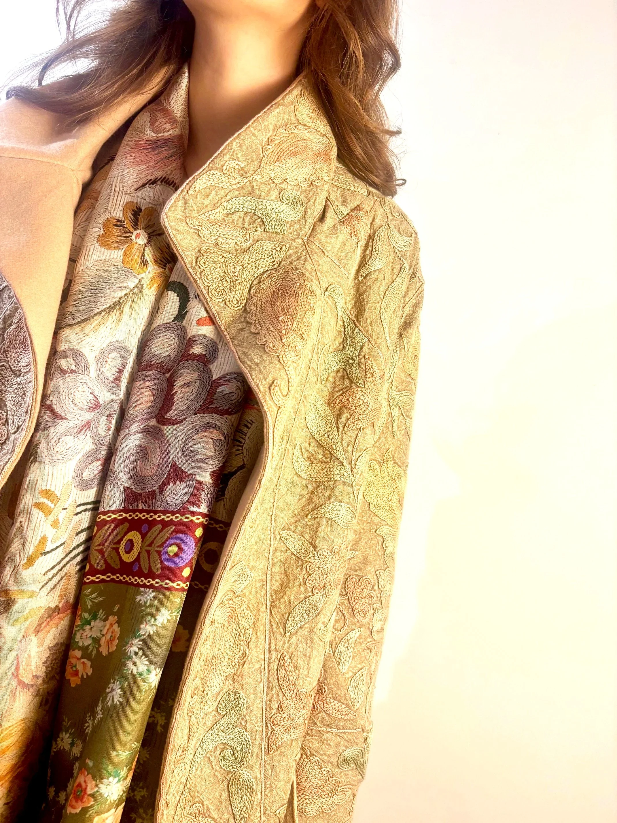 PIERRE-LOUIS MASCIA ALOE SILK 65X190CM SCARF