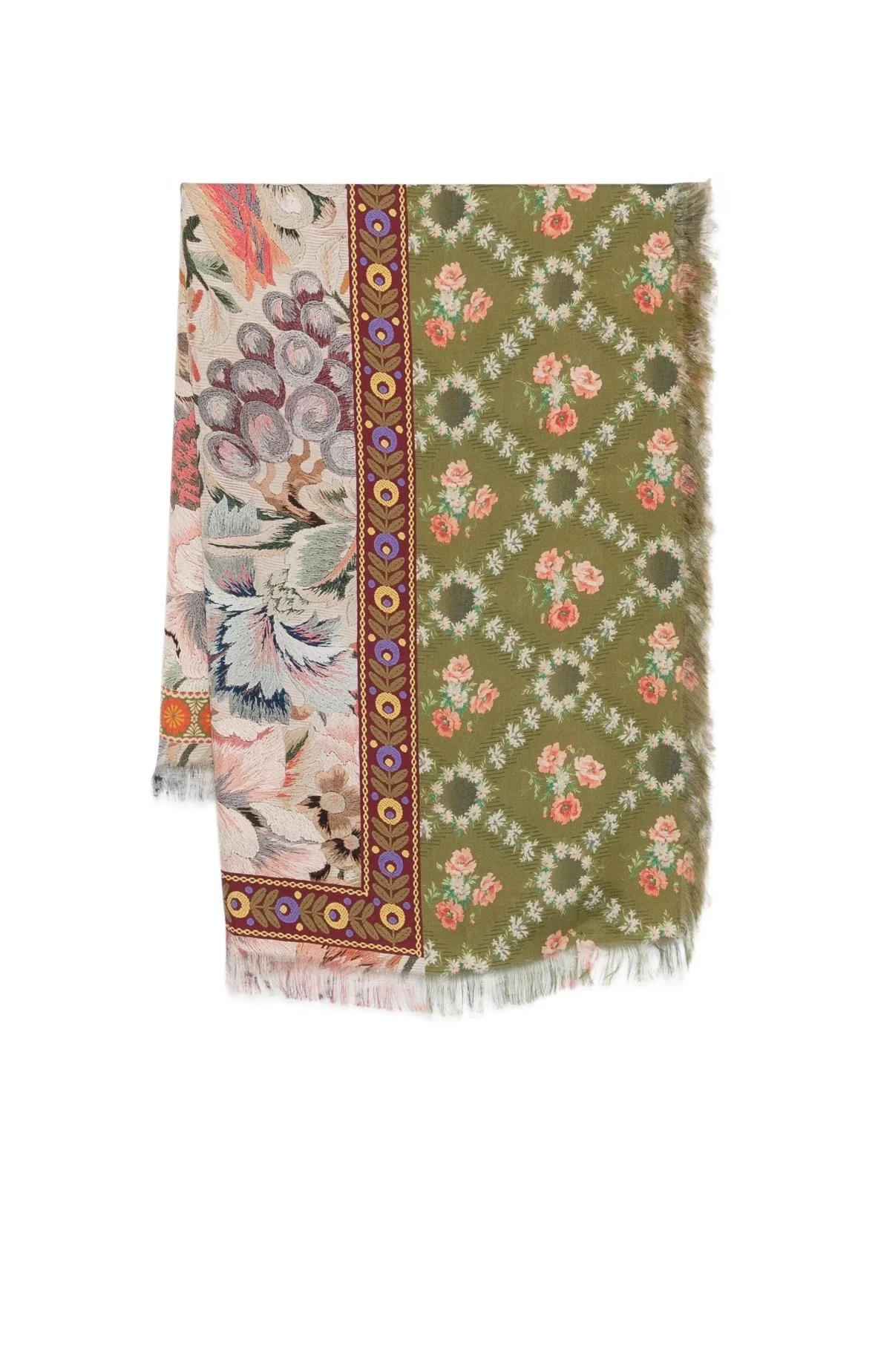 PIERRE-LOUIS MASCIA ALOE SILK SCARF 135X195CM FLORAL FW25