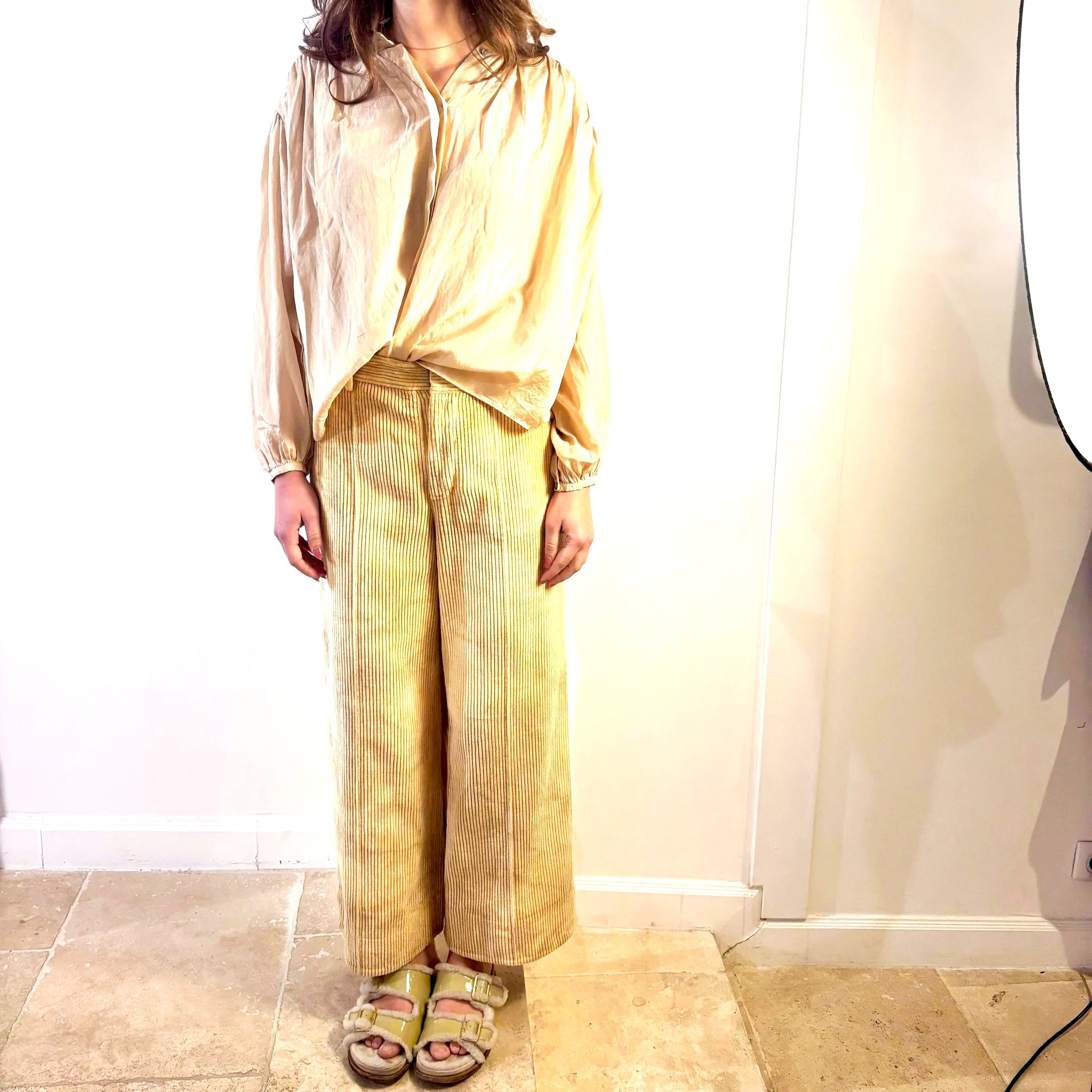 ENRICA+TOKYO+PLEATED+SILK+BLOUSE+SOY