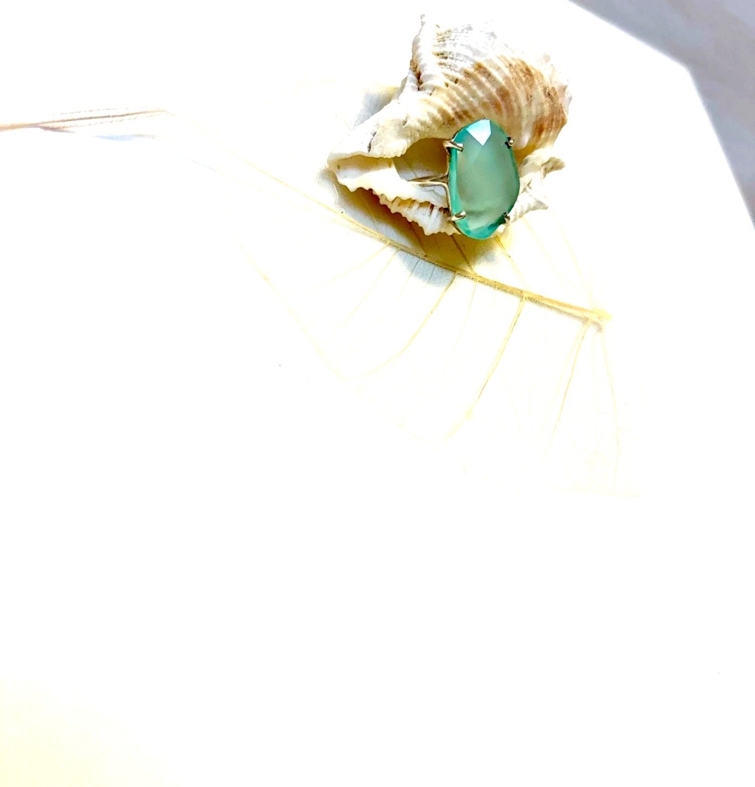 AQUAMARINE+SILVER+RING