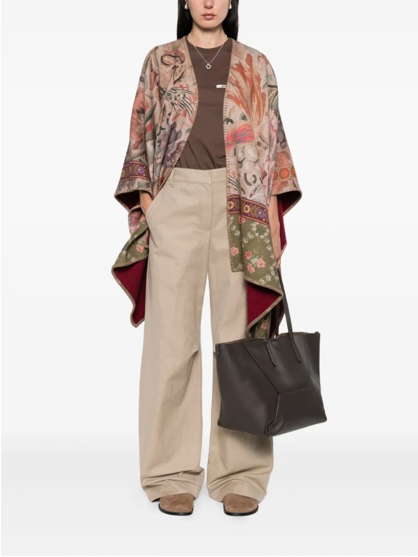 PIERRE-LOUIS MASCIA REVERSIBLE PONCHO MADE IN SOFT WOOL